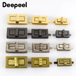 2Pcs Deepeel 31/38/46mm New Rectangle Metal Turn Twist Lock Closure Clasp Fashion Bag Buckle Locks Fasteners DIY Leather Crafts