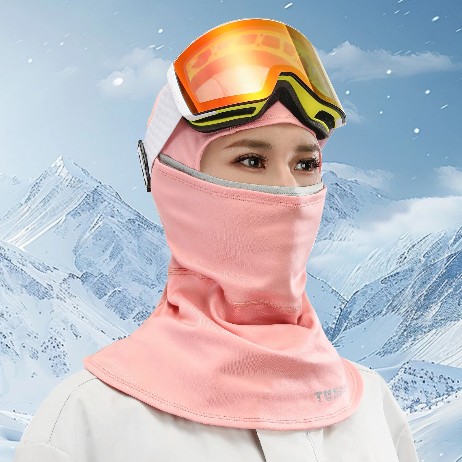 TOSUOD Winter Ski Gesichtsschal Gesichtsmaske Radfahren Skifahren Laufen Sport Training Sturmhaube Winderproof Motorradhelm Liner – Detail 6