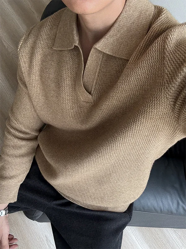 

Мужской модный осенне-зимний свитер с текстурным узором «Сова», длинный рукав, универсальный, премиум-класса