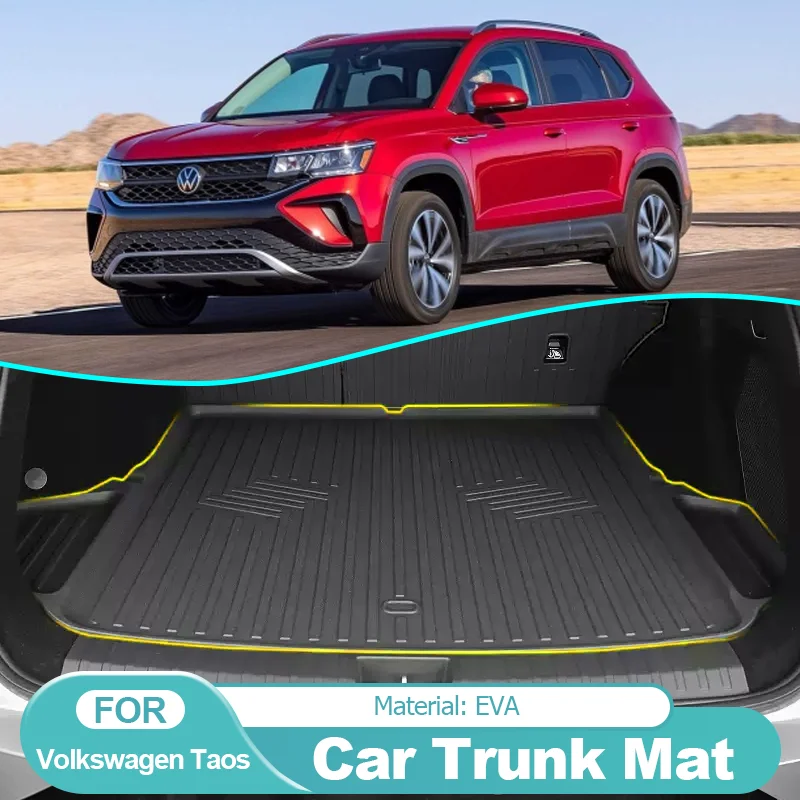 

for Volkswagen VW Taos Tharu Hatchback 2018~2023 Car Trunk Mat Boot Cargo Liner Tray Rear Trunk Luggage Floor Carpet Accessories