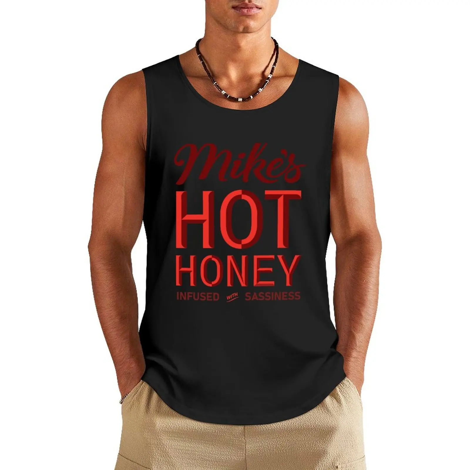Hot honey Tank Top gym men Sleeveless T-shirt
