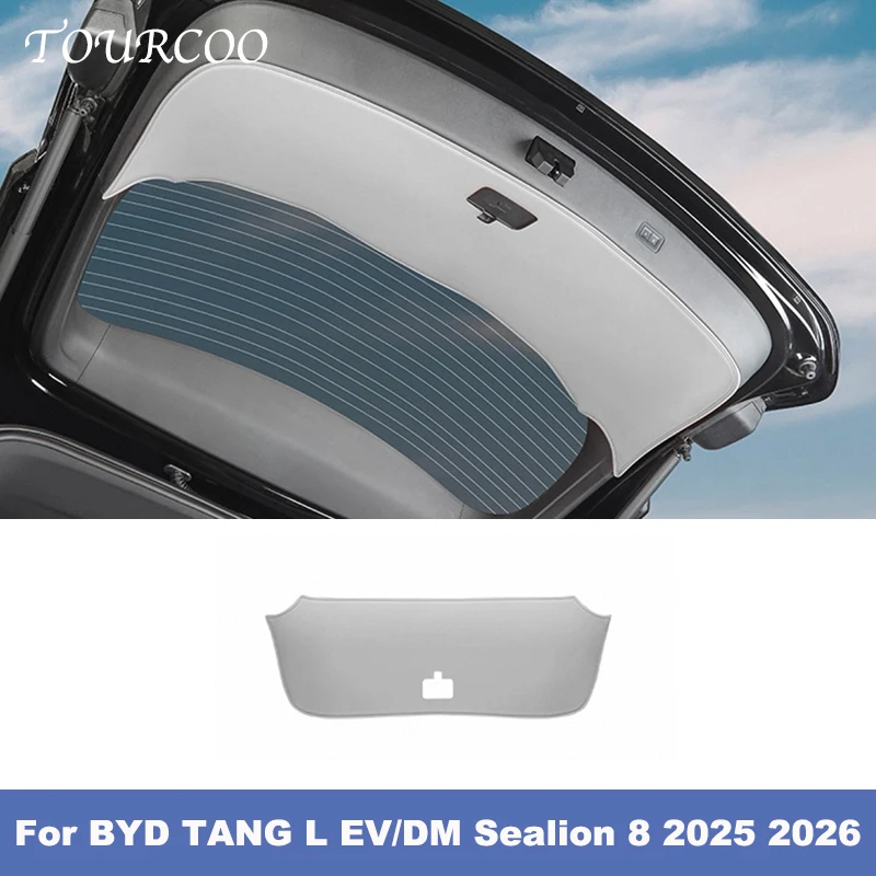 

For BYD TANG L EV/DM Sealion 8 2025 2026 Rear Trunk Door Leather Anti-dirt Mat Trunk Tailgate Protection Pad Car Accessories