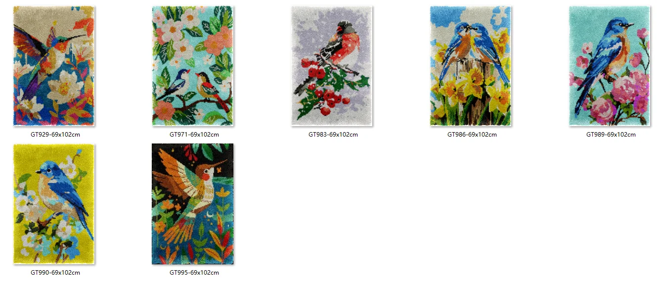 

Комплект крючков для защелки пчелы, ковер с печатью на холсте ZD694 ручная деятельность Xaoppakket, сделай сам, ковер, вышивка, цветы, птицы, 69-102 см