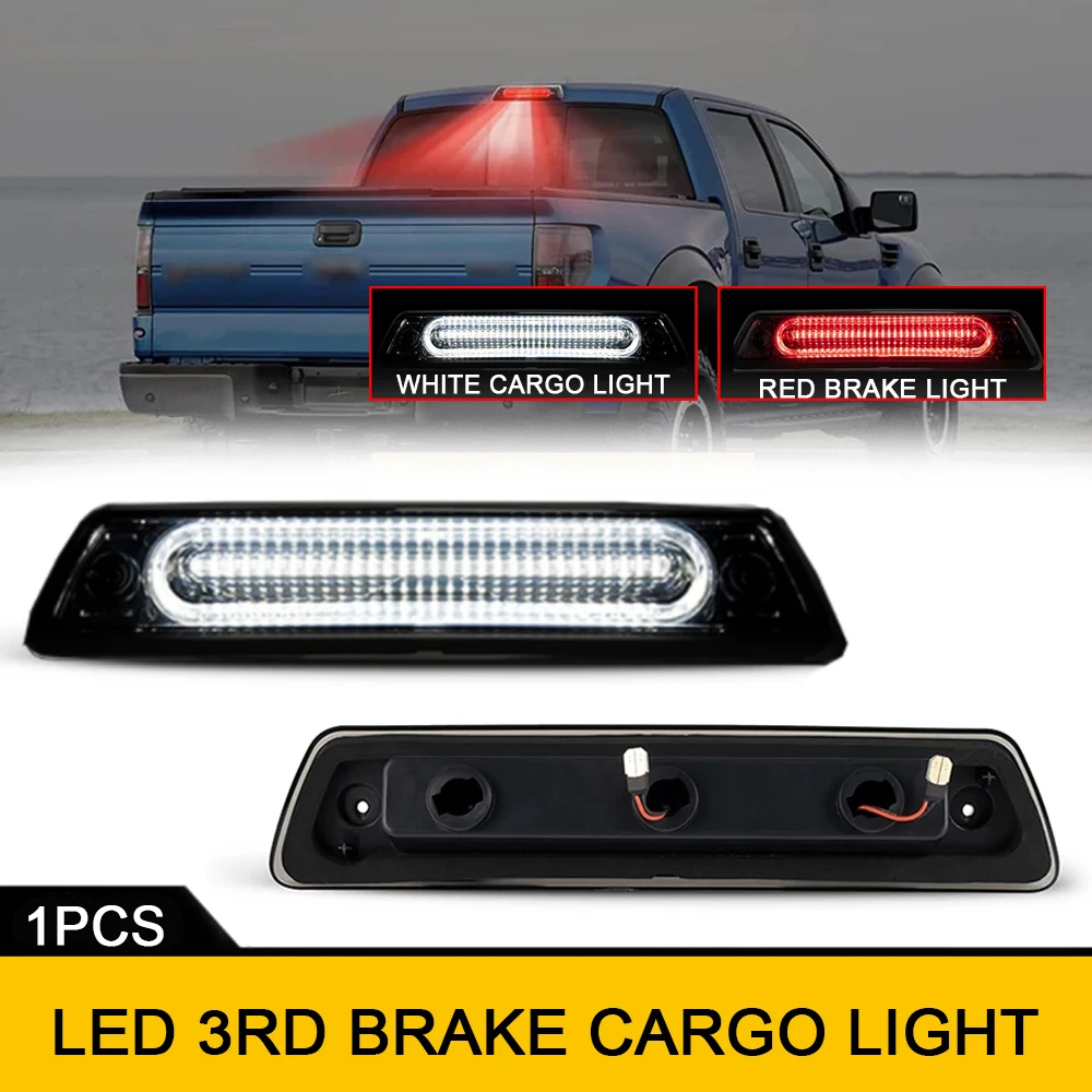 

For 09-14 Ford F150 F-150 XL Full Led 3RD Third Brake Cargo Rear Tail Lights Smoke Lens Auto Accessories Replace OEM FO20890104