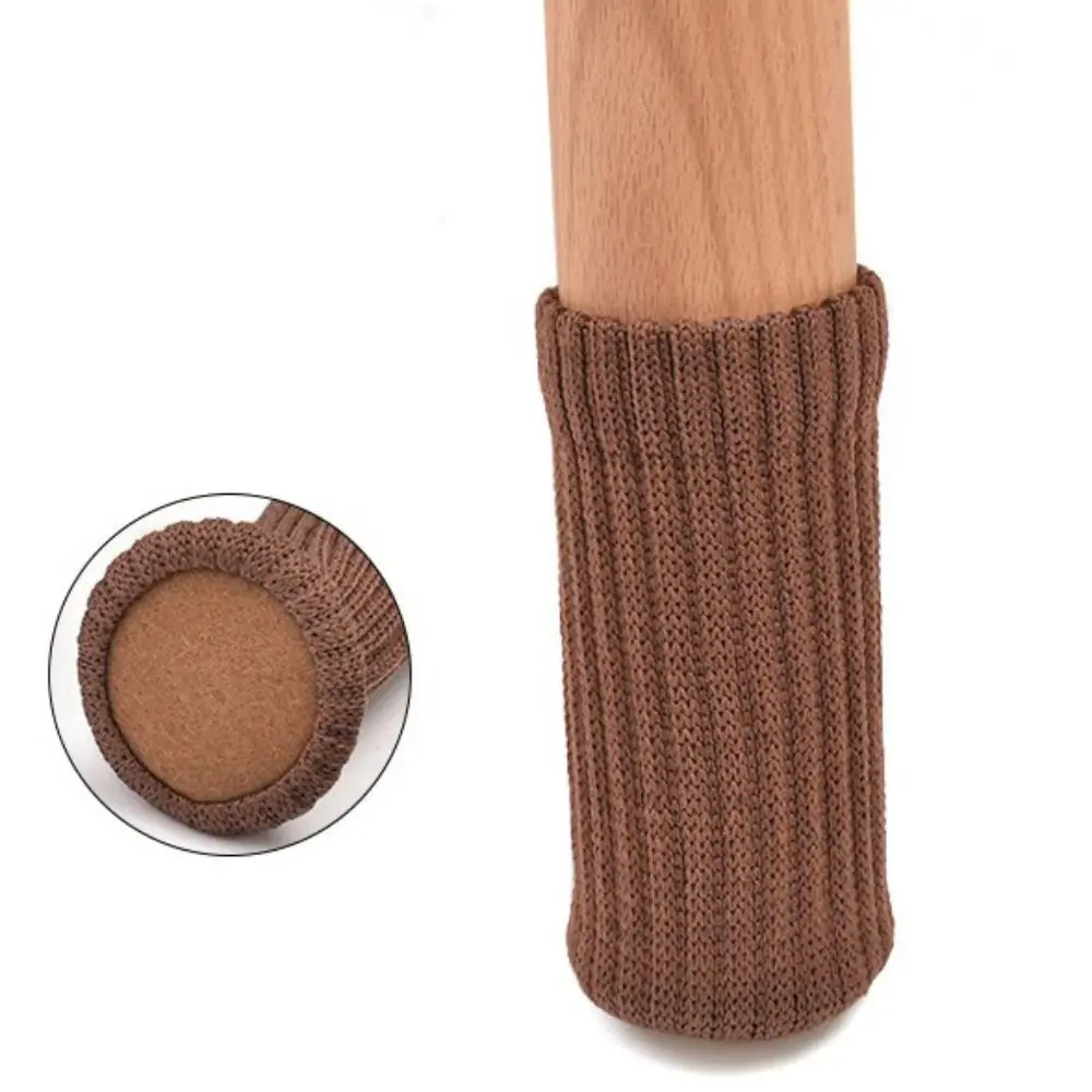 

24Pcs Silent Knitted Furniture Legs Sock Felt Base Elastic Chair Leg Cover Wear-resistant Anti-Slip Chair Feet Cap Building