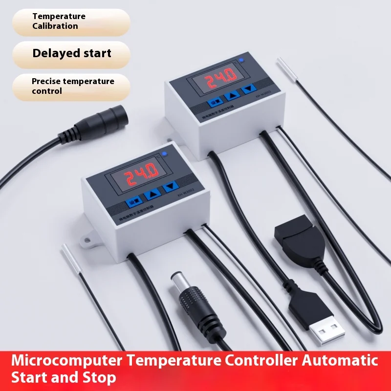 USB/DC Digital Thermostat - Precise Temp Controller with Display, Auto Control Switch