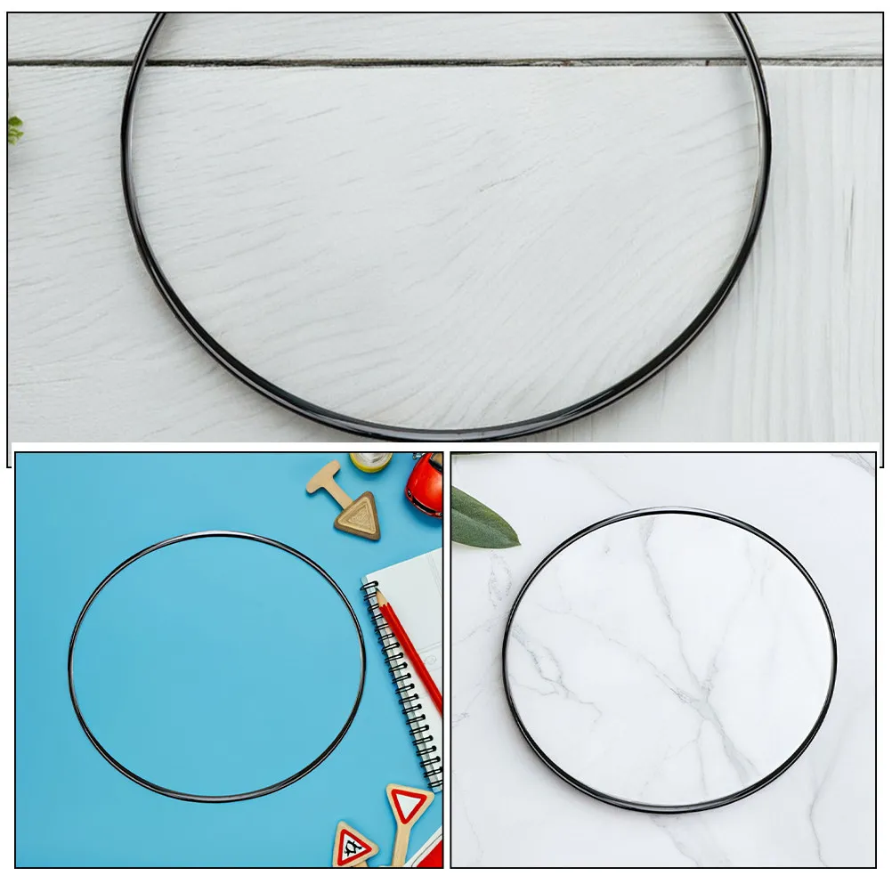 Black Percussion Drum Hoop 12.58 Inch Standard Size Secure Fit Resists Deformation Drum Rim Counterhoop Flange Replacement Parts