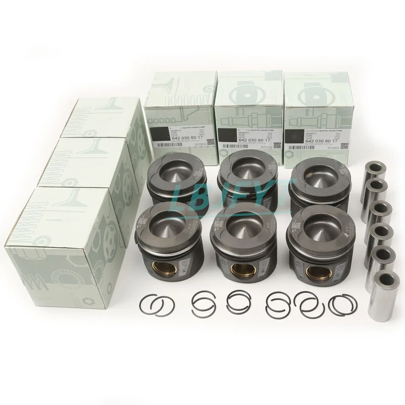 

6420302018 Pistons & Rings Set Φ83mm For Mercedes-Benz ML350d GLE350 W166 X166 OM642 CDI