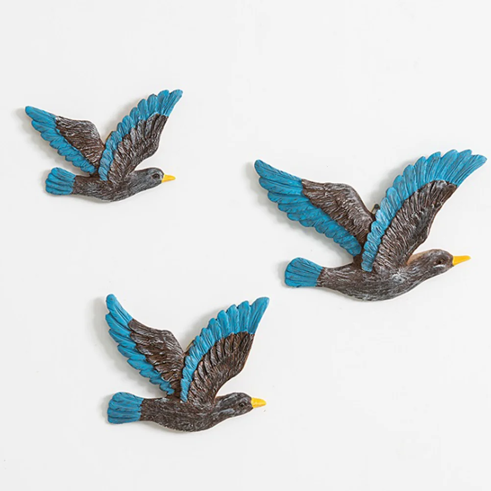 

3Pcs Resin Seagulls Hanging Birds Creative Wall Ceiling Tree Ornament Decorative Home Backdrop Bird Hanging Drops