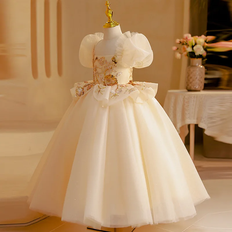 

Children's Dress Elegant 2025 New Style Girls' Princess Dress Piano Singing Competition Evening Host Little Dress