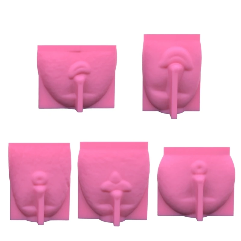 

DIY Vase Concrete Resin Mold for Home Decorations Human Face Shape Flower Vase Silicone Mold Succulent Flower Pot Molds R3MC