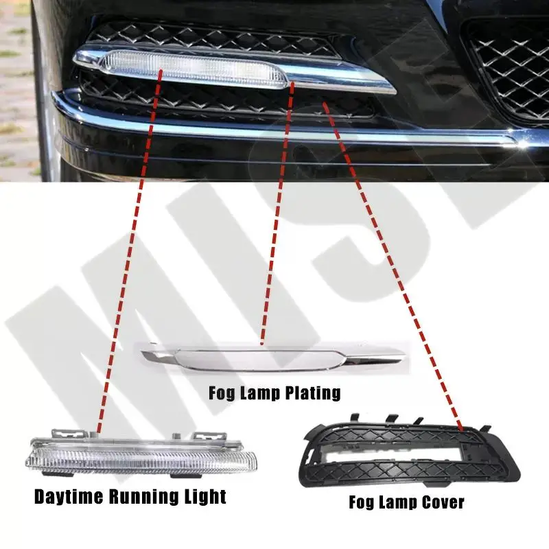 

Car Fog Lamp Accessories Fog Lamp Cover Fog Lamp Plating Frame Bright Frame For Mercedes-Benz W212 E250 E300 E350 2009-2013