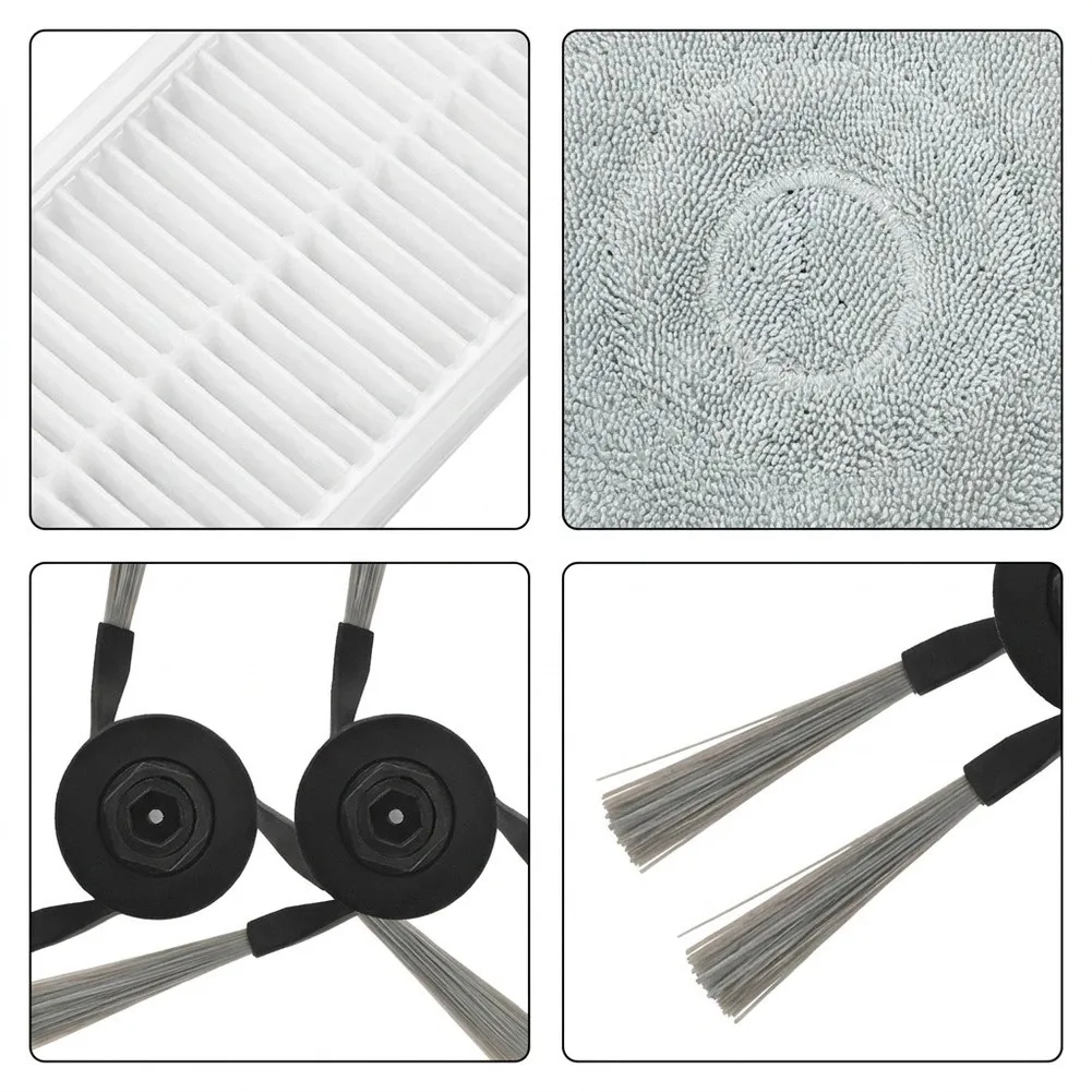 Side Brush HEPA Filter and Microfiber Mop Pad Kit for MOVA V70 for Ultra Complete Robot Vacuum Cleaner 10 Piece Set