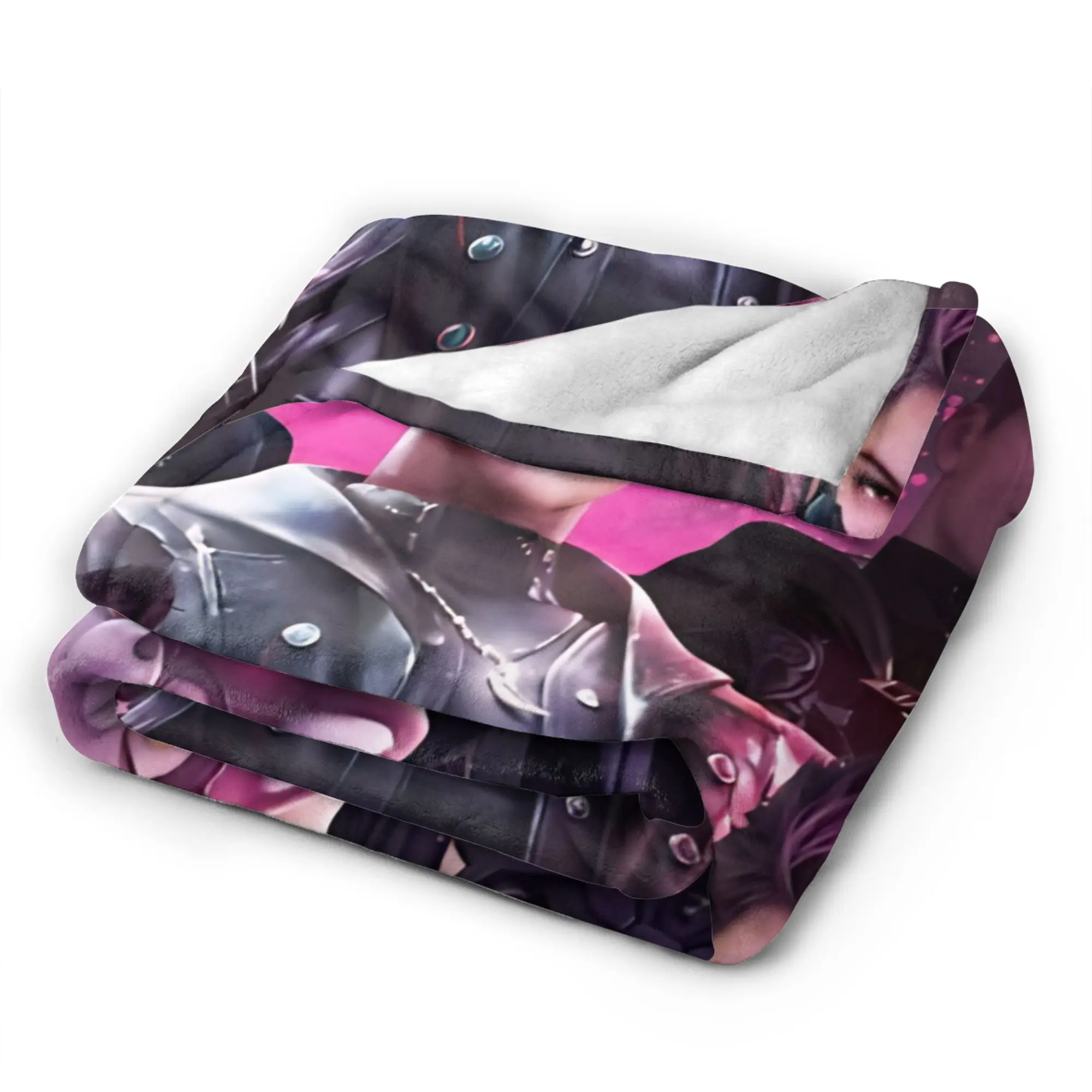 Game V-Valko L-Love and Deepspace Blankets Winter  Warm Cozy Throw Blanket For Girl Bedroom Flannel Bedspread Bed Cover