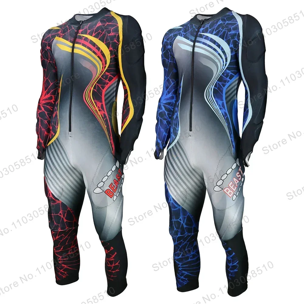 2023 New BEAST Top Gun GS Race Suit Performance GS MEN Race Ski Suits Winter Flange Jumpsuits One Piece Downhill Speed GS Set