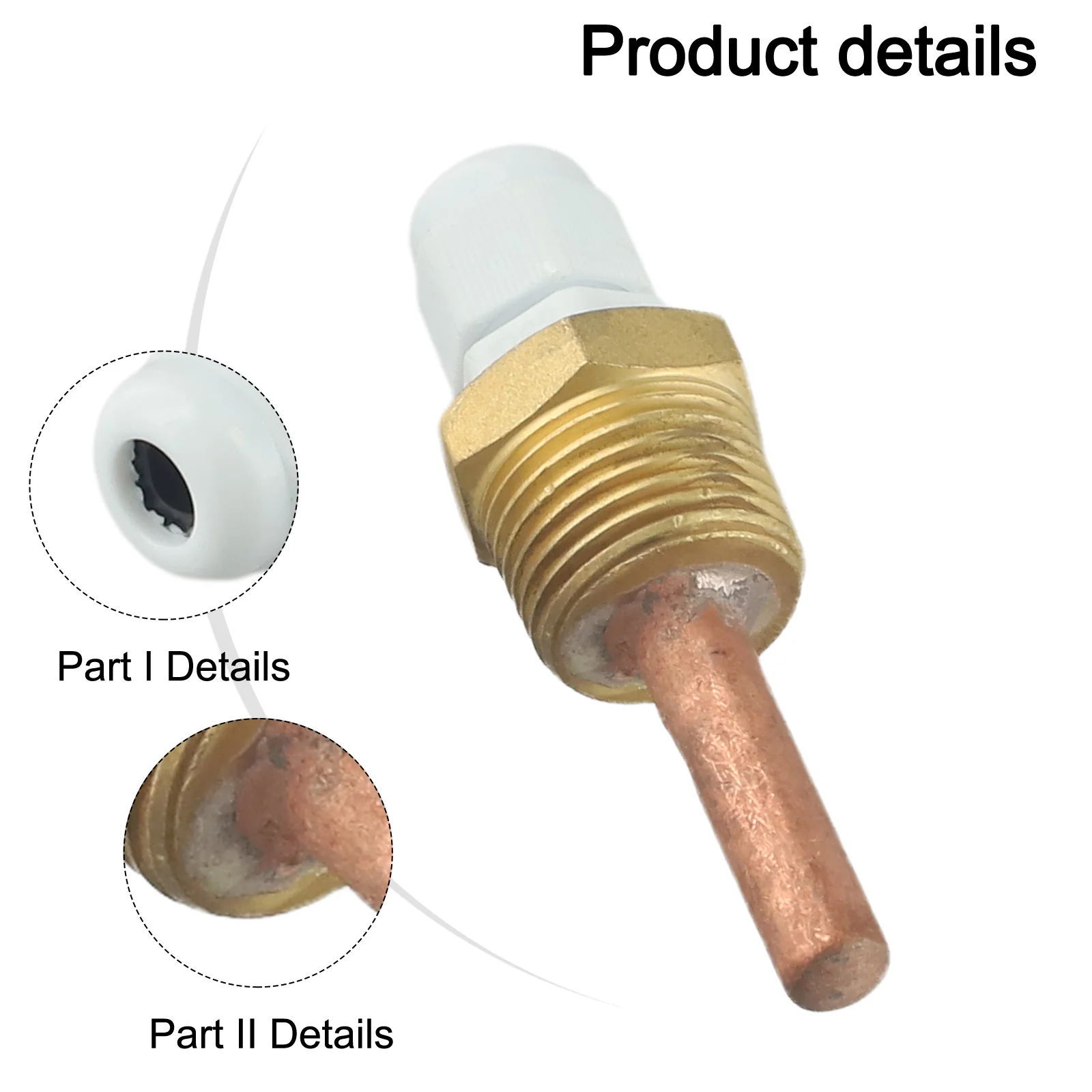 42-300mm Thermowell Latão 1/2 Para BSP G Tipo 1/2 "DN15 Rosca Para Sensor de Temperatura -20 ℃ ~+150 ℃    Peças de tubo macho