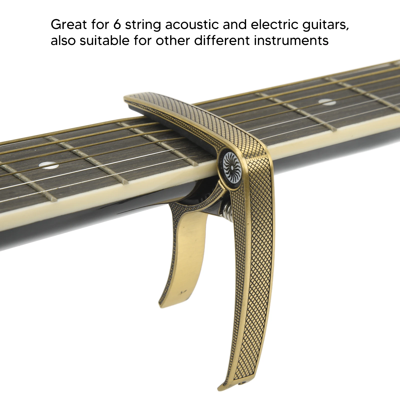 Picture 6: 6 String Acoustic Capo High Strength Metal Universal Durable Easy Using Brand New Portable Electric Guitar Capo for Performance