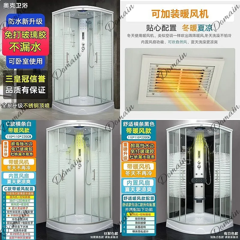 Wholesale Sliding Glass Shower Enclosure Corner Bathroom Stall Frameless Walk-in Tub