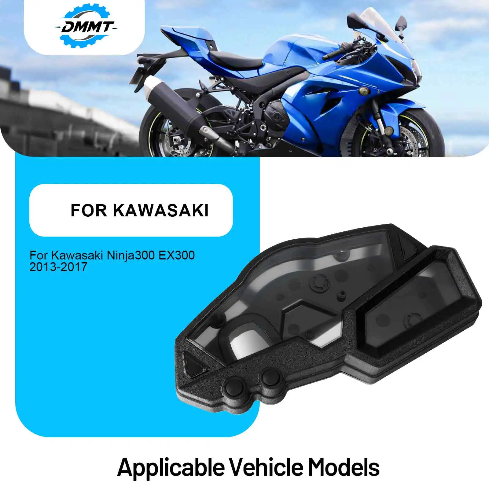 

Motorcycle Speedo Meter Gauge For Kawasaki Ninja300 EX300 2013-2017 Motorcycle Speedometer Instrument Housing Cover
