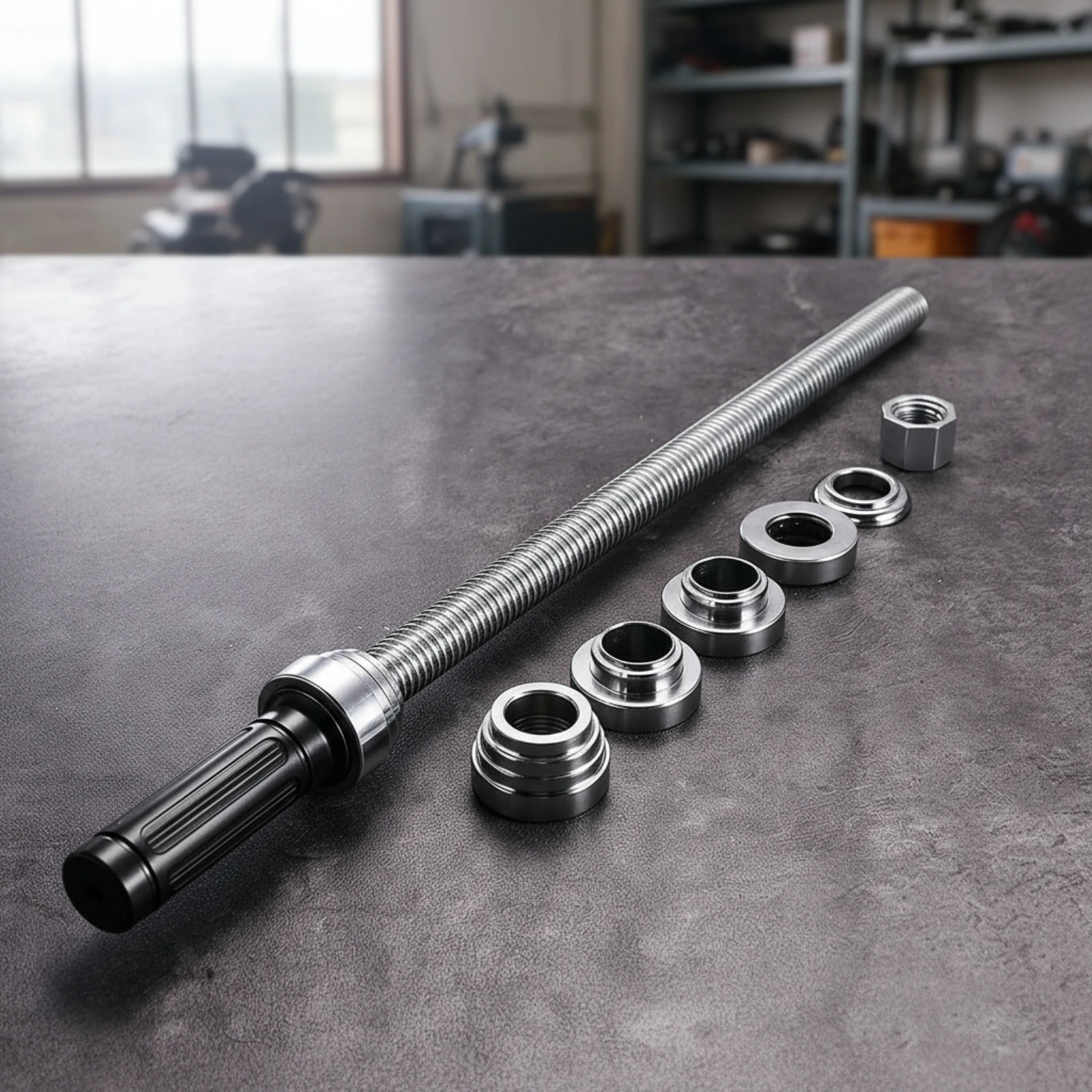 Screw Press Tool Controlled Pressing Bearing Press with Adapter Sleeves for EV Mechanics, Workshop Repair