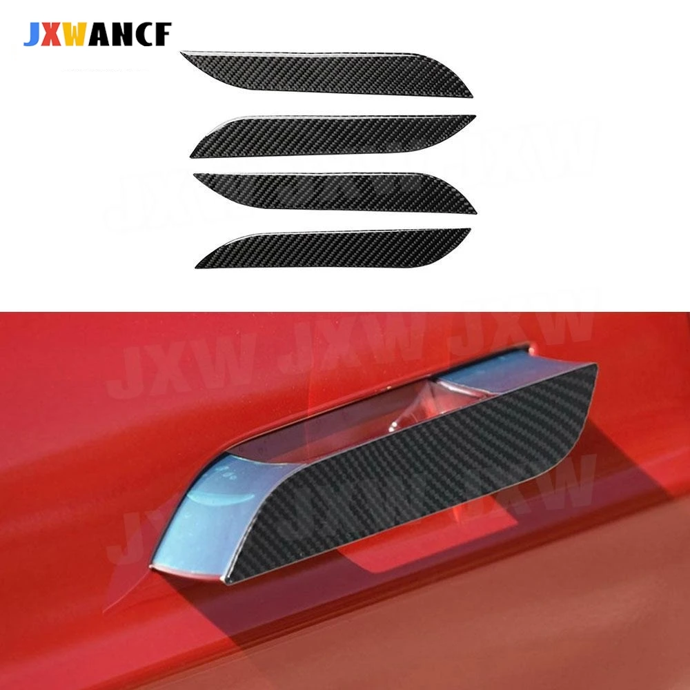 

JXWANCF внешние накладки из углеродного волокна, дверные ручки, декоративная наклейка, наклейки для Tesla Model S 2015-2019