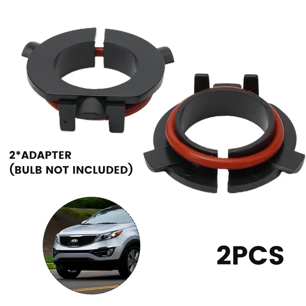 Durable Bulb Adapter Headlight Bulb Adapter Kits H7 Holder LED Parts Plastic Replacement Replaces 2pcs Retainer Socket
