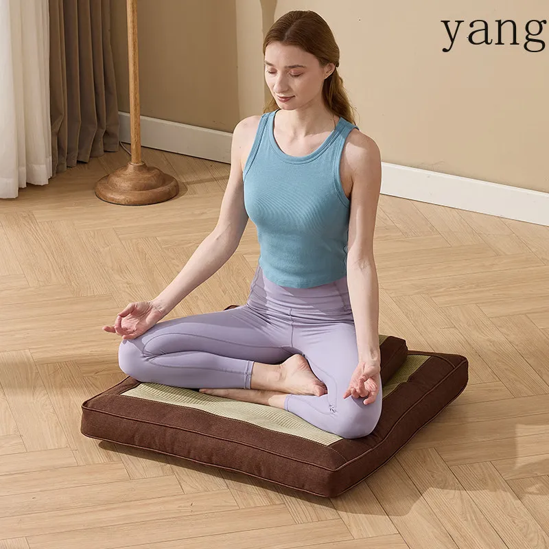 YJQ  meditation mat double plate home meditation advanced meditation straw futon