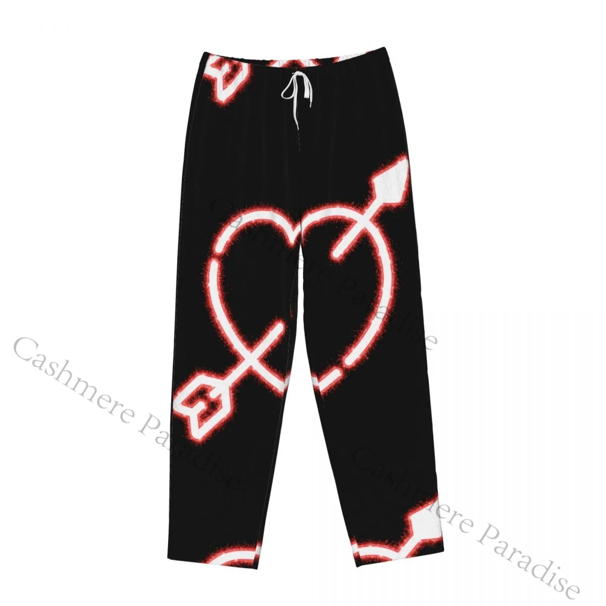 Valentine-s Day Concept Poster Flannel Pajama Pants for Women Soft Warm Sleep Pants with Elastic Waistband 2