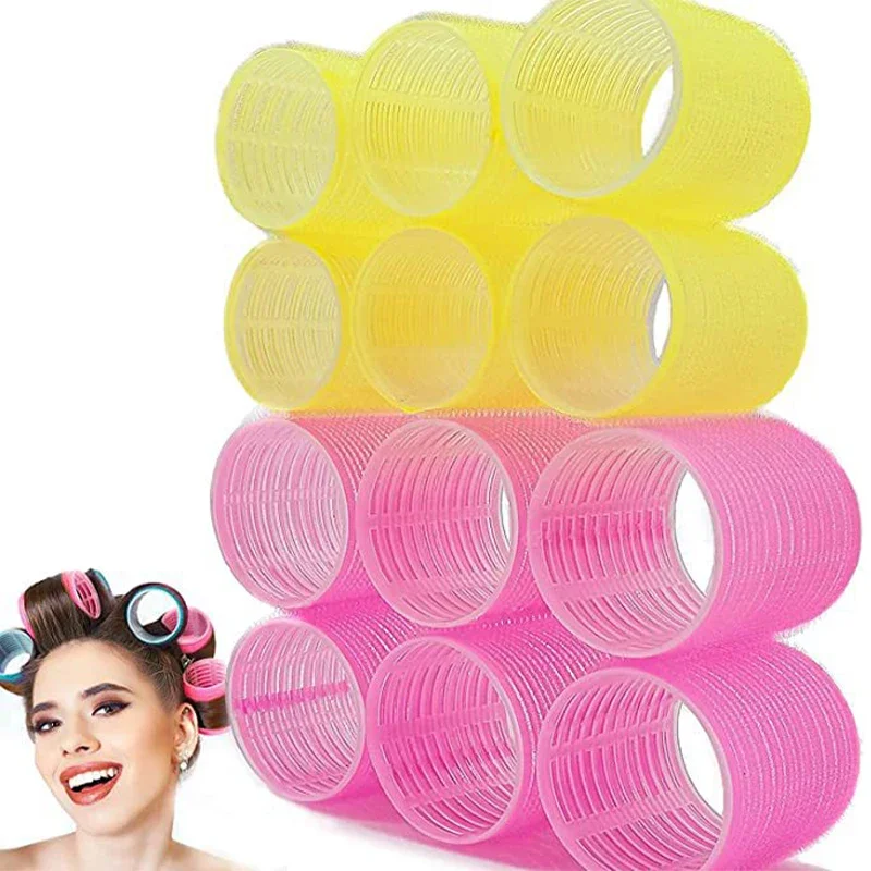 Hair Rollers Self Grip Hook Hair Curlers Heatless Roller Salon Dressing Curlers Jumbo Size Sticky Hair Styling Tools