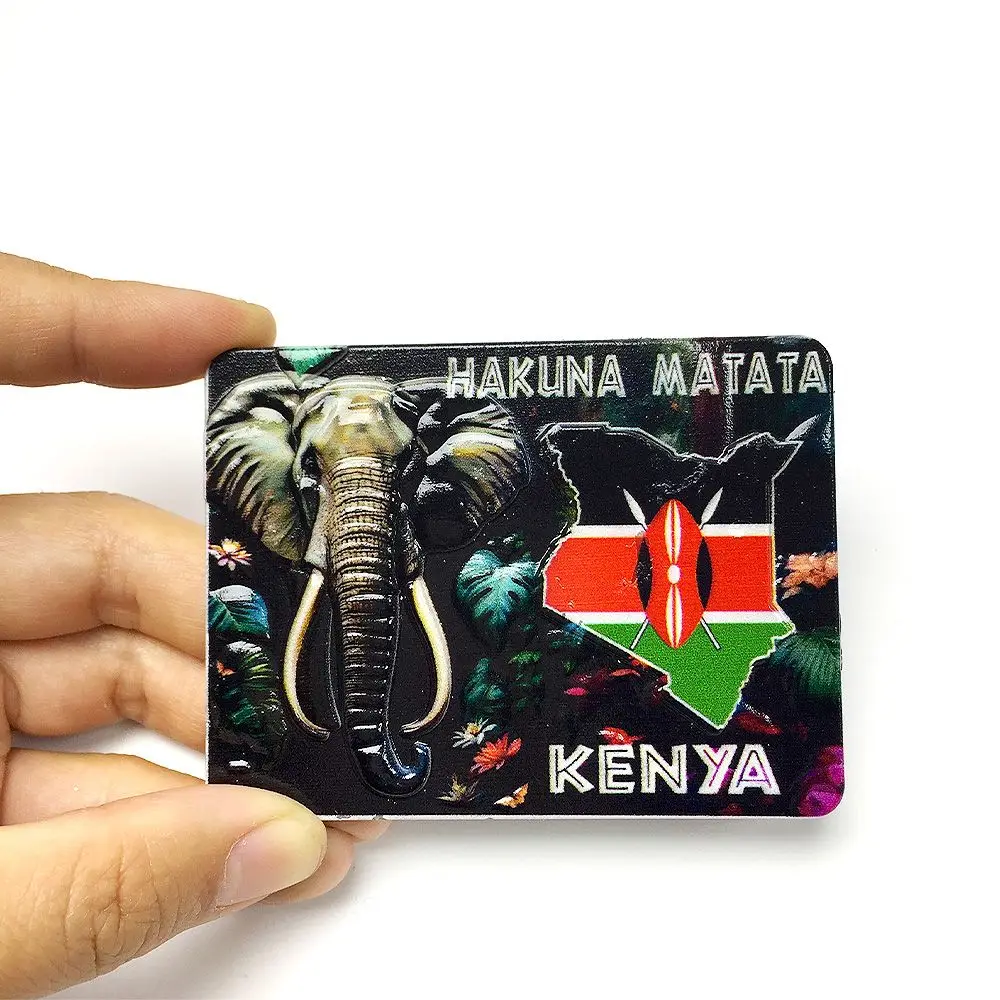South Africa Kenya Scenery 3D Fridge Magnets Tourism Souvenir Refrigerator Magnetic Sticker Collection Handicraft Gift