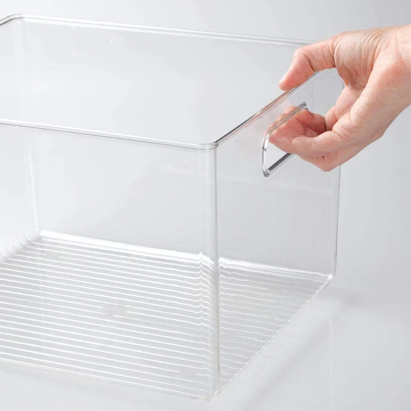 29X20X15cm Acrylic Transparent Refrigerator Storage Box Desktop Dormitory Bathroom Storage Box