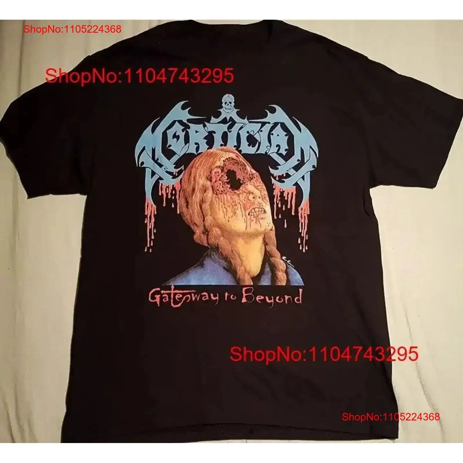 Mortician Band Gateway to beyond T Shirt Cotton vintage Washed designer clothes Slightly Top For Everyday Wear Stylish vintage