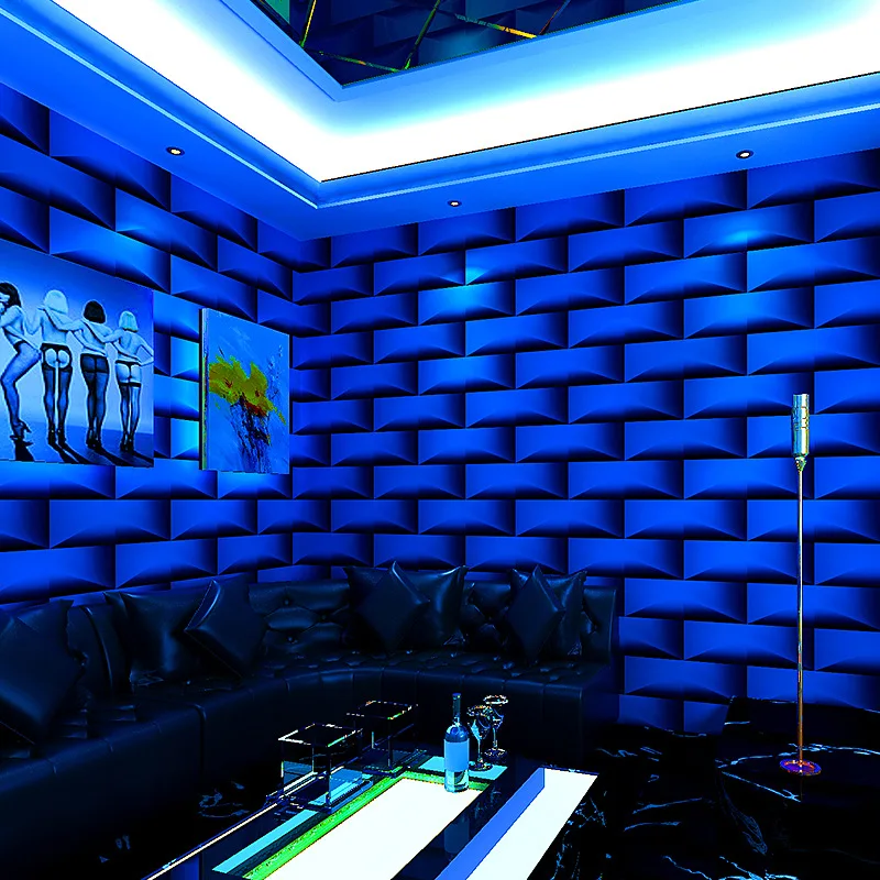 Imagem -02 - Papel de Parede 3d Estereoscópico Ktv Internet Cafe Fundo Live Theme Decoração do Hotel E-sports Cobertura de Parede Rolo 10m