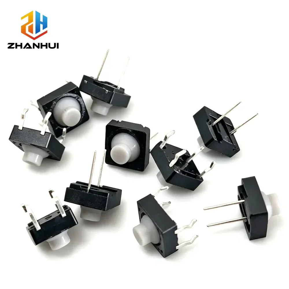 10Pcs SMD Tactile Switch 8x8x5mm 2PIN/4PIN Conductive Silicone Self Reset Micro Push Button Switch for DIY Electronics PCB