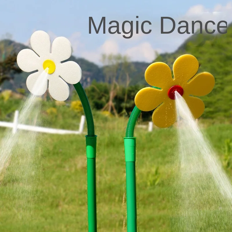 Small florets spray showerhead, shake head, will water the sunflowers