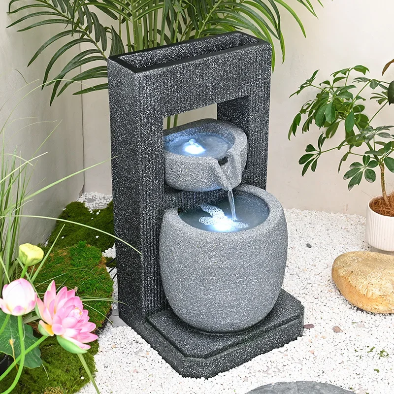 DSA rockery alpine fountain small balcony outdoor garden transfer lucky courtyard circulation ornament landscaping