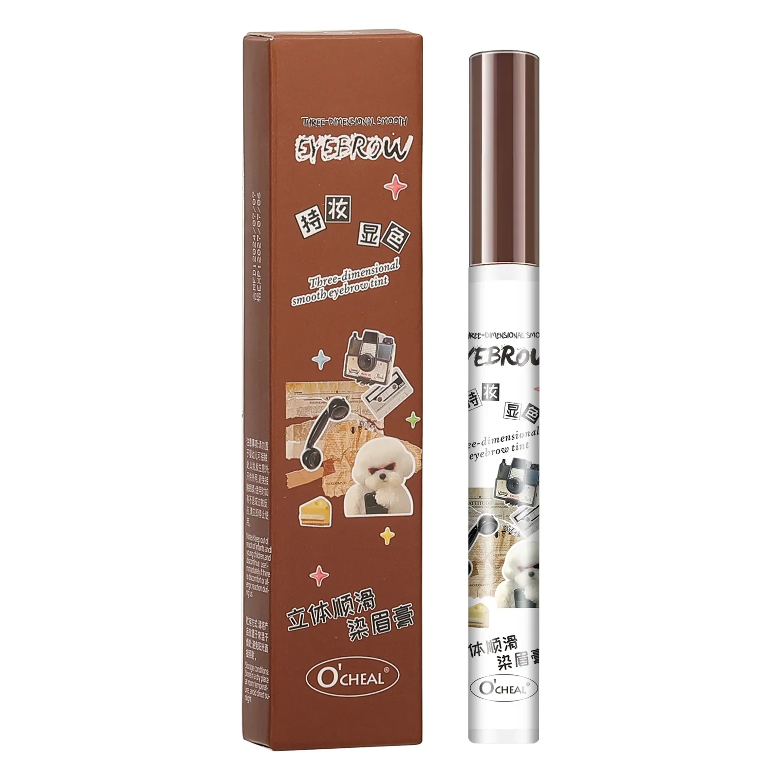 1 PC Gel à sourcils imperméable café noir sourcil peinture teinte Mascaras pour maquillage de mode Sobrancelha