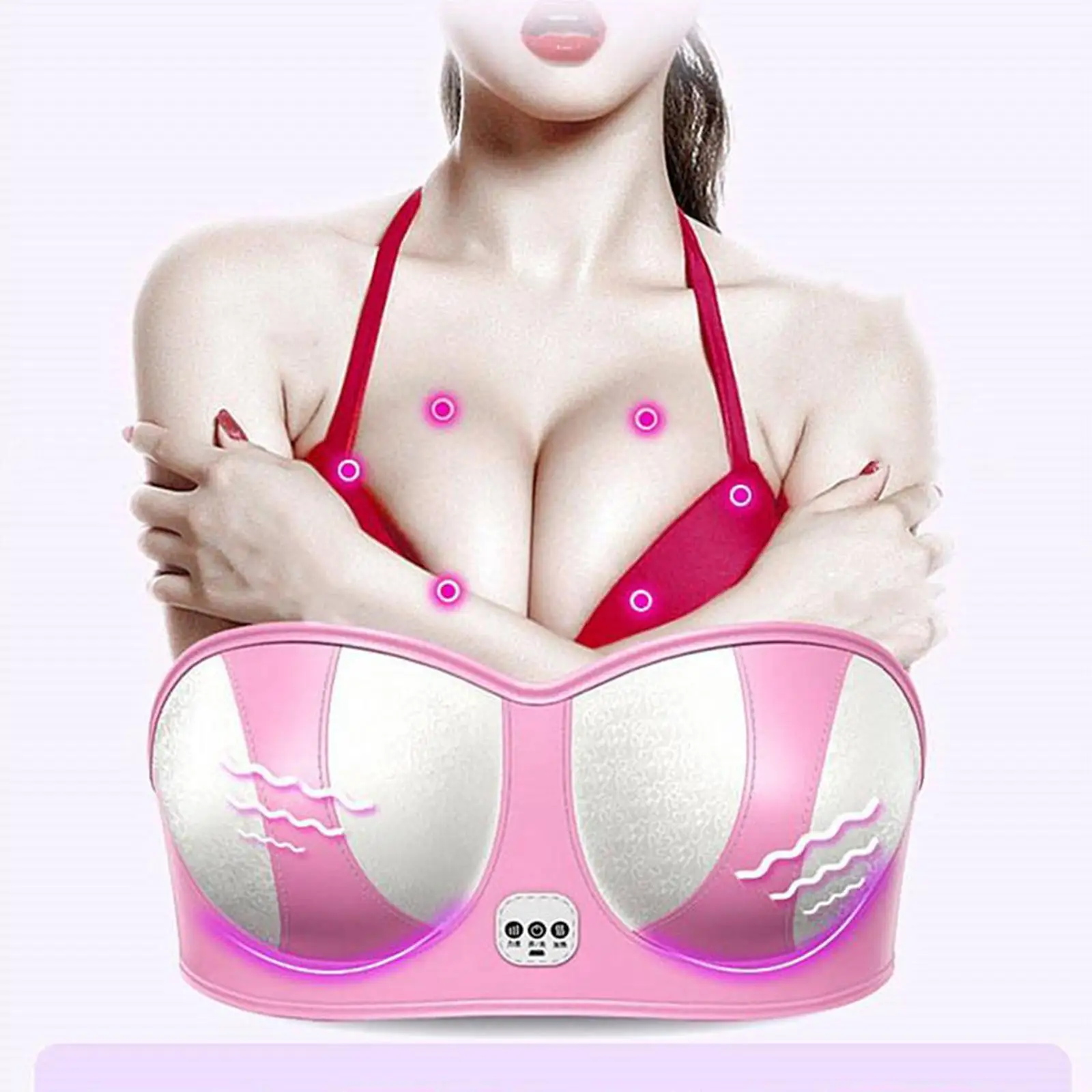 Breast Enlargement Pump Massage Electric Breast Lifting Bra USB UP Breit Lymphatic Enlarge Drainage Beautiful Massager Char W4J1