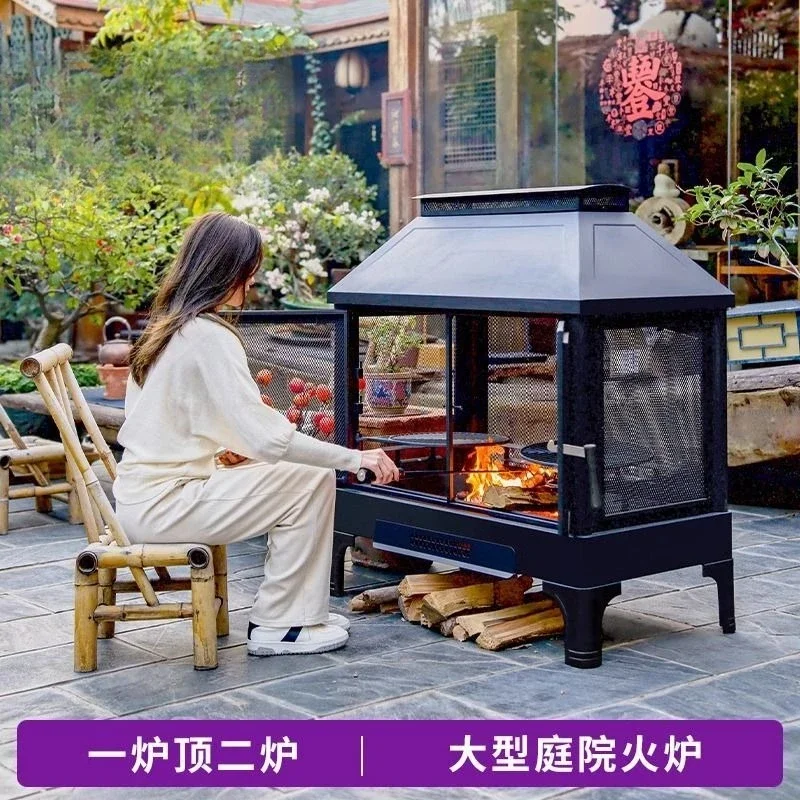 Garden grill outdoor barbecue table heating charcoal stove