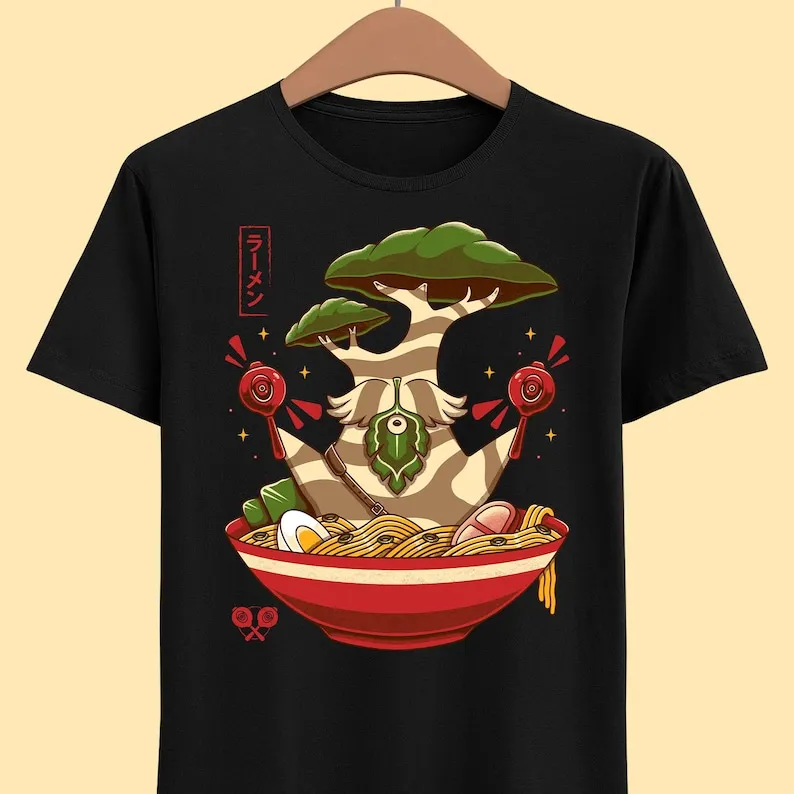 

Maracas Dance Ramen T-shirt Hestu Korok Shalaka Dance Shirt Breath Wild Shirt Tears Kingdom Tee Rpg Arpg Legend Video Ga