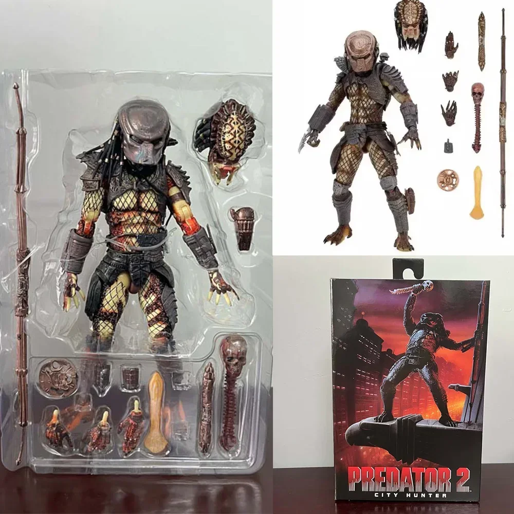 

NECA Predator 2 City Hunter ficrane Ultimate 1990 Predator 2 City Hunter модель игрушек ручной работы Коллекция подарков на день рождения