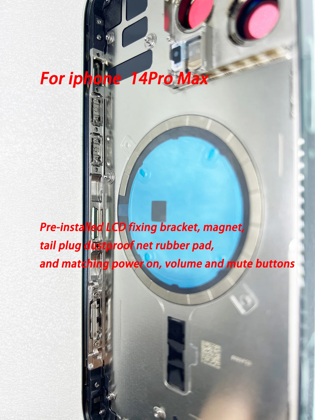 آيفون 12/12pro/ 12Pro ماكس غطاء البطارية الخلفي + هيكل الإطار الأوسط + مع أزرار جانبية + صينية SIM ، أدوات 14PRO كوف خلفي