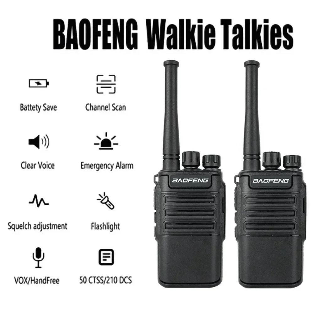 

Baofeng 2PCS BF-V8 Walkie Talkie Range Mini Two Way Radios Type-C Charger Camping For Kids Birthday Gift Child Toys