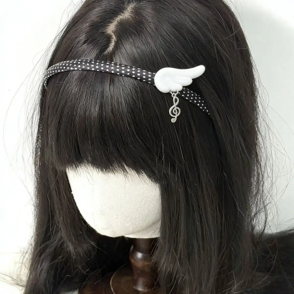 Korean Y2K Kawaii Polka Dot 1cm Thin Headband Cute Lolita Cosplay Hair Accessory Head Band for Women Girls Ashion Items Hairband