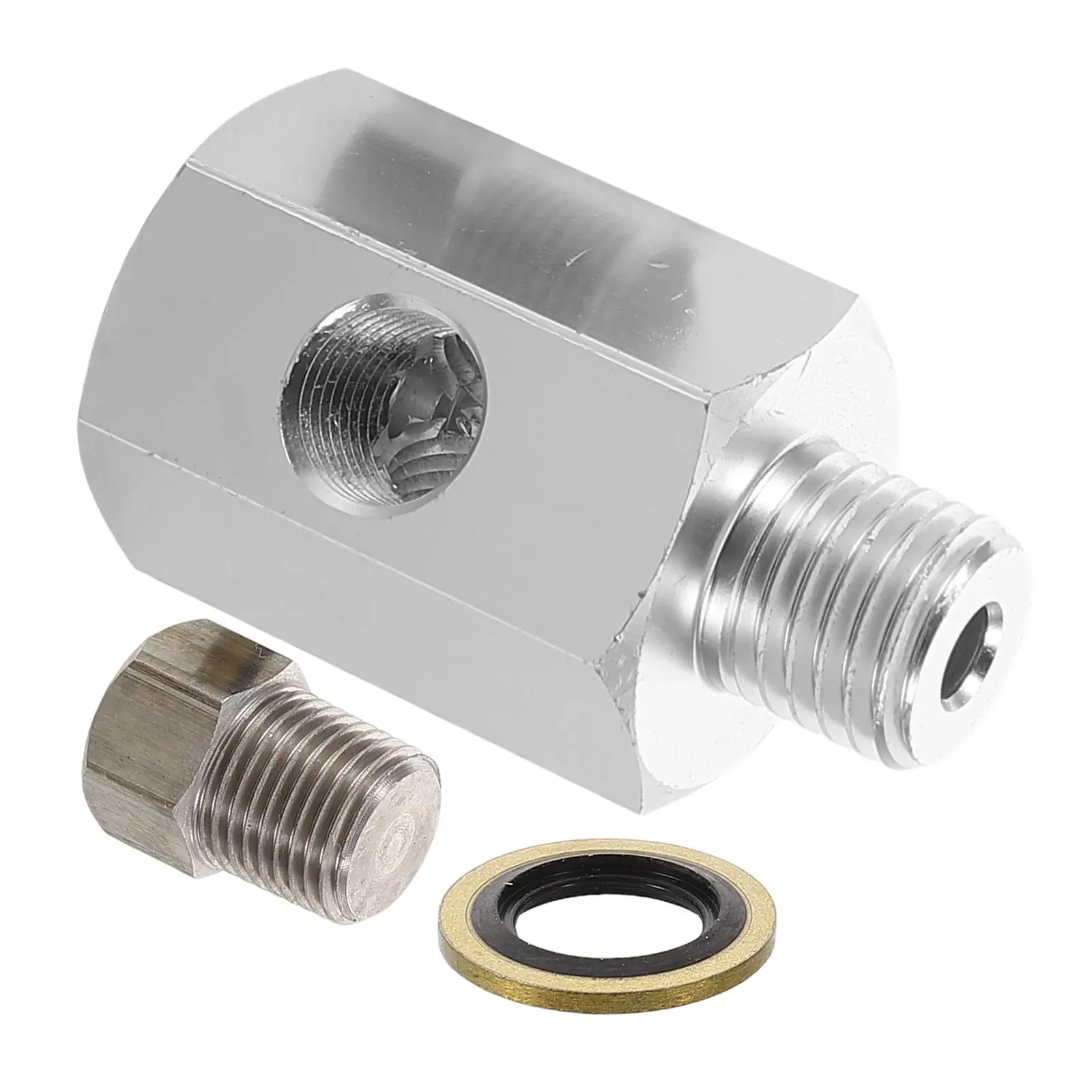 

Aluminum Alloy Quick Oil Gauge Fitting Line Kit Sensor Tee High Pressure Liquid Connector Car Oil Pressure Connector