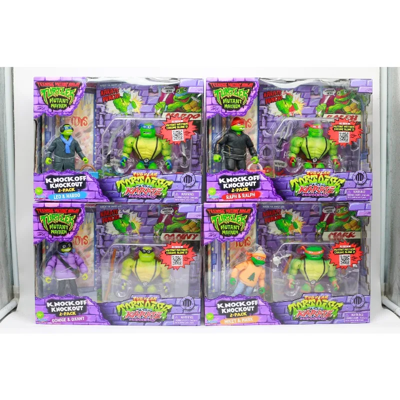 

Playmates Teenage Mutant Ninja Turtles Theatrical Version Anime Figue Nardo Mikey Mark Donand Danny Raph Doll Toys Kids Gifts
