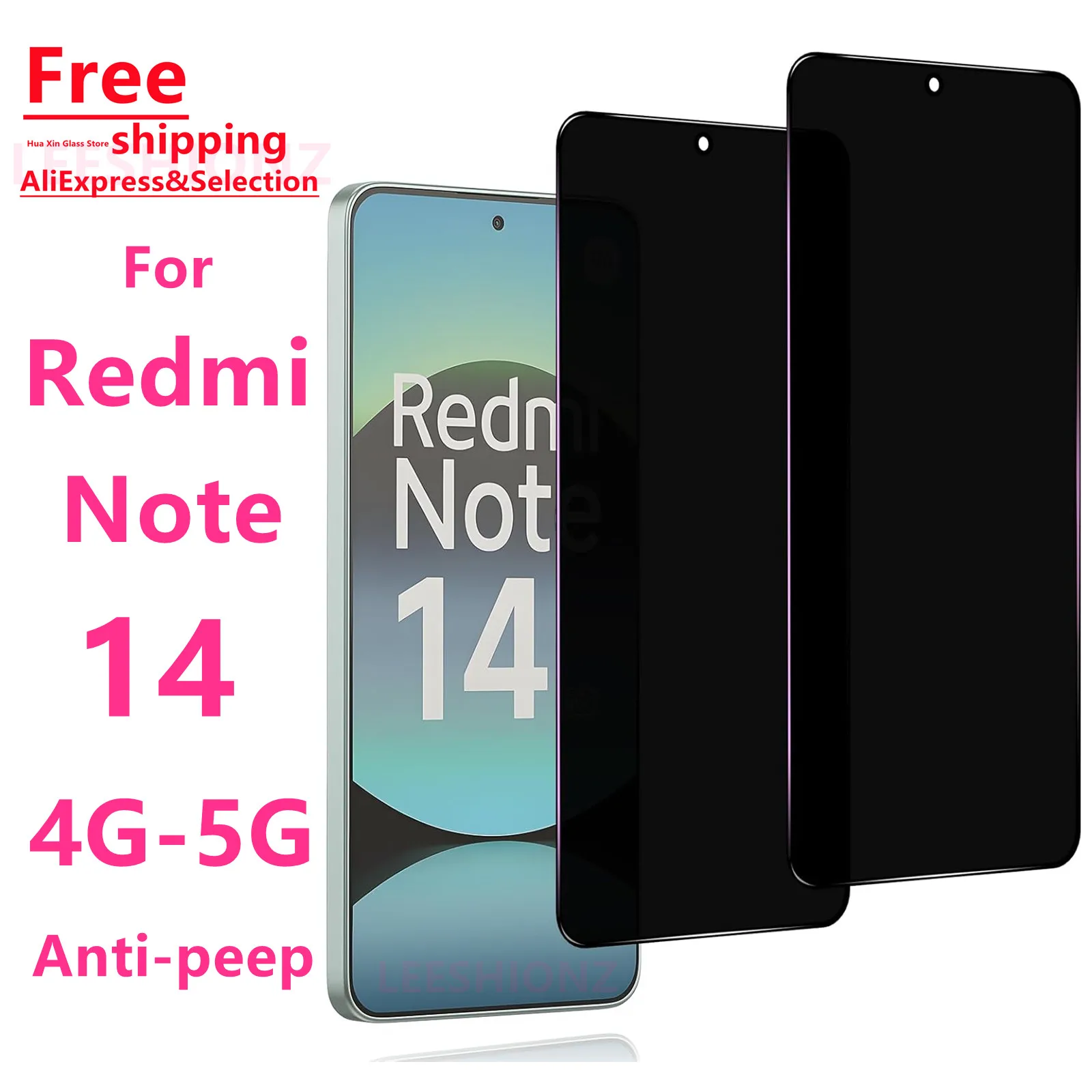 

1/4Pcs Anti Spy Screen Protector For Redmi Note 14 4G 5G Anti-peep Tempered Glass