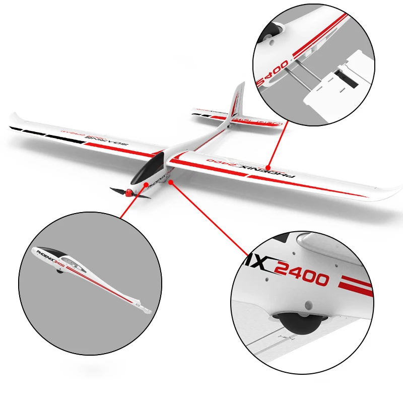 Volantex 759-3 Phoenix 2400 2400mm 5CH FPV Wingspan EPO RC airplane Glider Plane Model Without Remote Control Battery 75903