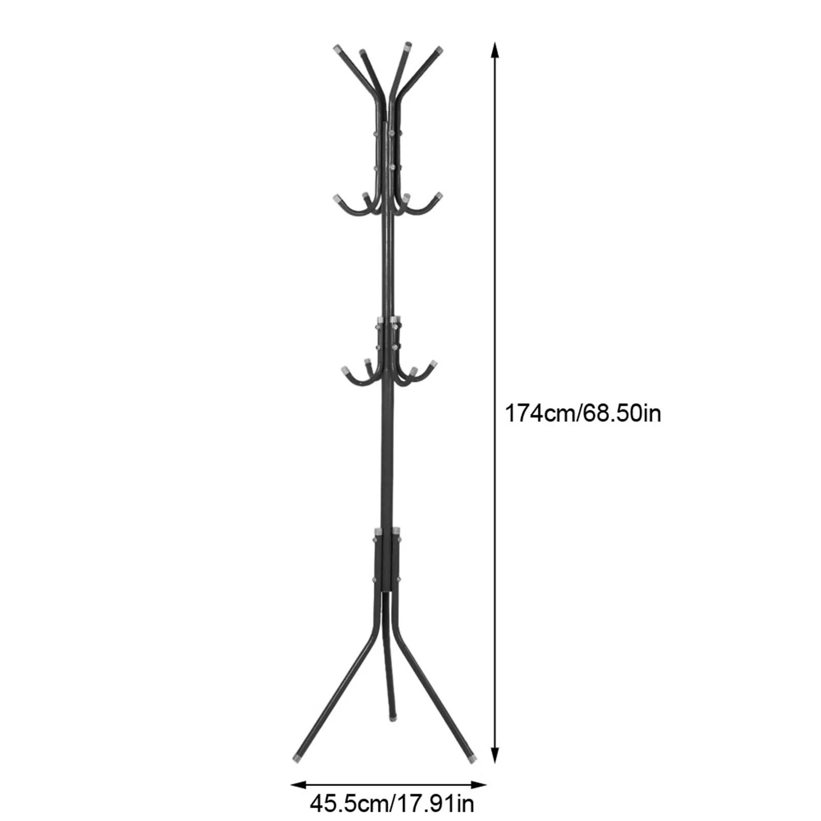Multi Hook Metal Coat Hat Rack Tree Stand Clothes Bag Hanger Organizer for Home Bedroom Coat Clothes Stand Coat Hat Tree Stand image 6