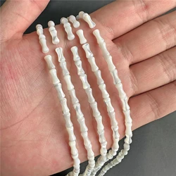 White Natural Bone Shape Trochus Mother Of Pearl Loose Spacer Beads for Making Jewelry Bracelet Accessories Wholesale